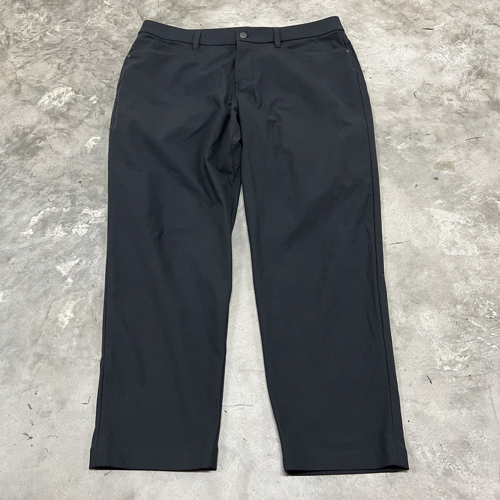 Lululemon Pants Mens 36 (36x28) Black Classic Fit Warpstreme Stretch LM5AQHS